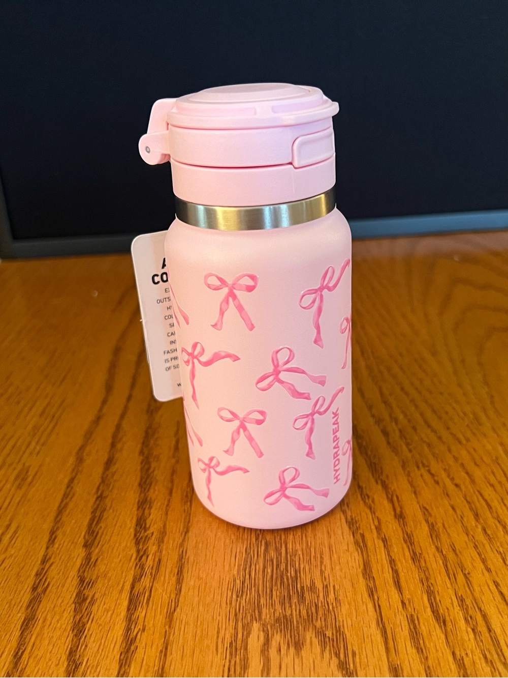 Hydrapeak 7 oz. Pink & Dark Pink Ribbon Insulated Water Bottle